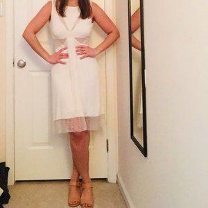 Delicate white/lace BCBGMaxazria formal dress